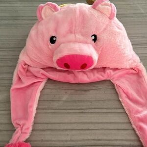 Cute Pink Pig Plush Hat